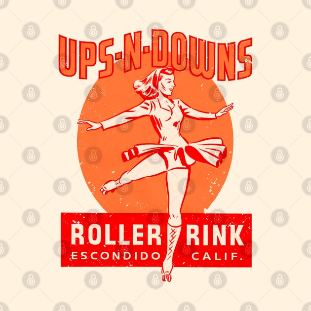 Ups n Downs Escondido California Roller Rink by retropetrol