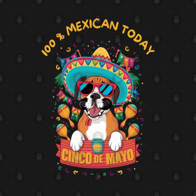 Boxer Dog Cinco de Mayo by Sniffist Gang