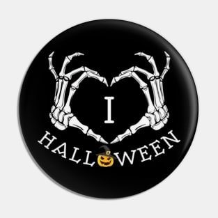 Skeleton Hands Love Heart Sign Bones Costume Funny Halloween Pin