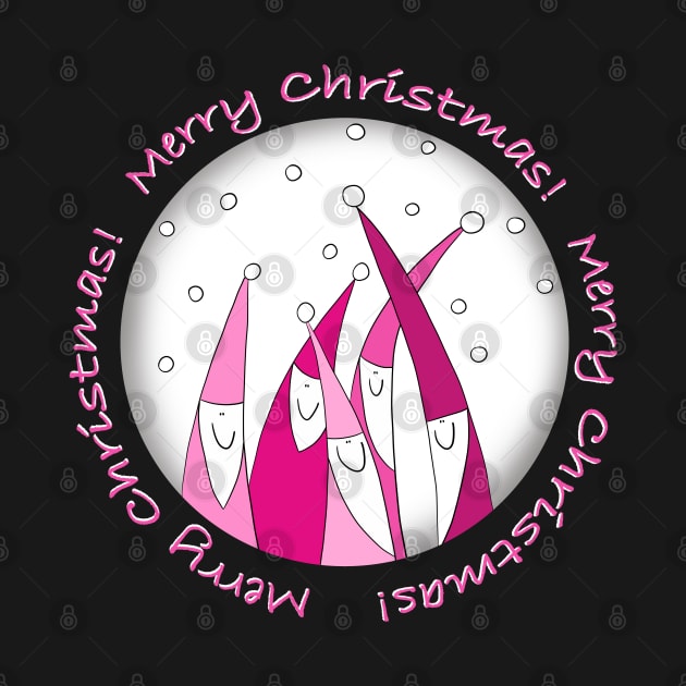 Retro Vintage Pink Santa Claus - Merry Christmas! by Smoky Lemon