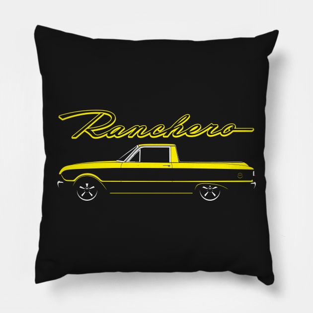 Yellow 60-63 Ranchero Pillow by BriteDesign