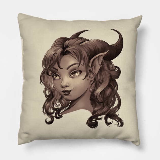 Tiefling Pillow by Anilia
