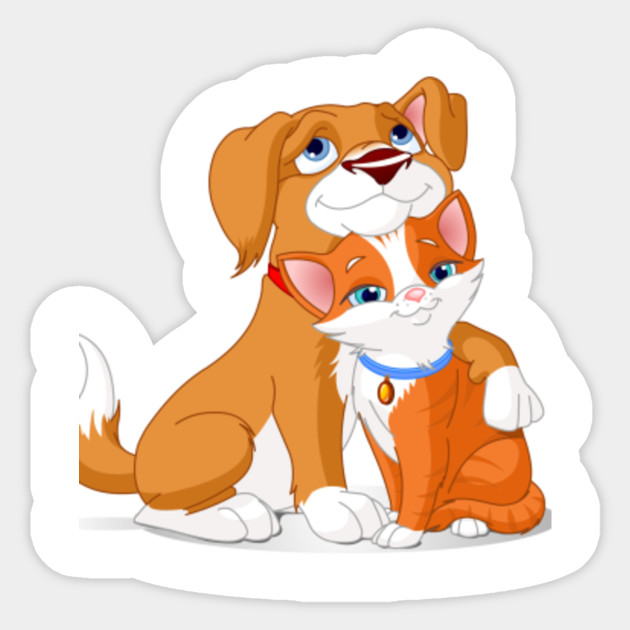 Dog Cat Relationship Dog Cat Relationship Hand Painted Cartoon