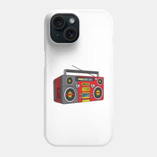 Boombox (Red + Dark Silver Colorway) Analog / Music Phone Case