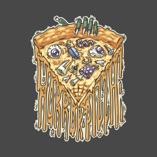 Zombie Hand with Horror Pizza T-Shirt