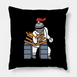 Cute cartoon knight karate Pillow