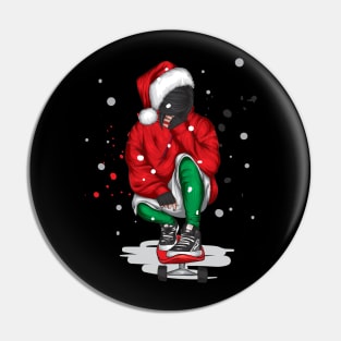Skater Christmas Pin