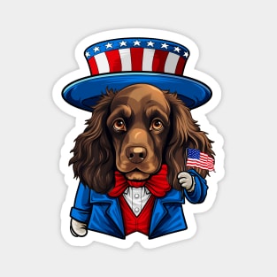 Funny 4th of July Boykin Spaniel Dog Magnet