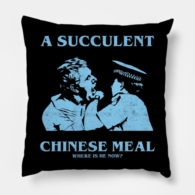 a Succulent Chinese Meal, Where is He Now? Pillow by OliverIsis33