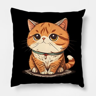 Fat Cat But Proud - Be Happy Everyday - Cat Lover Pillow