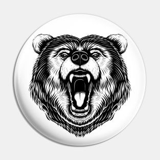 Angry Bear Pin