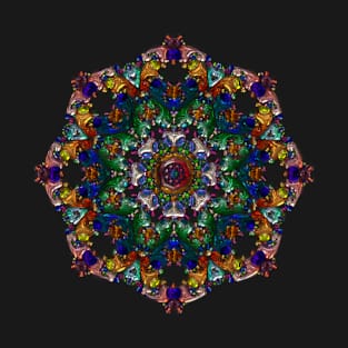 Mandala Geometry Fractal Sacred Yoga Art Mantra Good Vibe T-Shirt