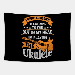 Funny Instrument Ukulele Player Gift Tapestry