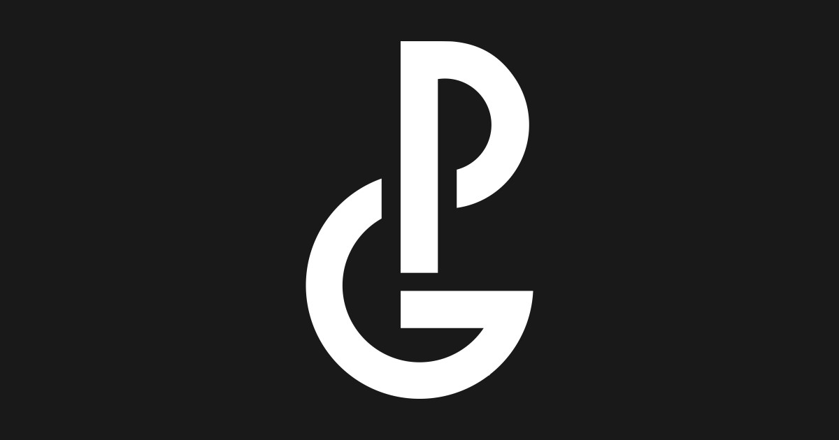 PG logo white Logo Magnet TeePublic