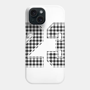 Plaid Number - 23 - Dark Phone Case