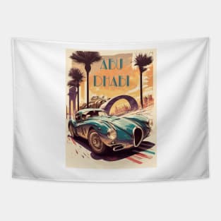 Abu Dhabi Supercar Vintage Travel Art Poster Tapestry