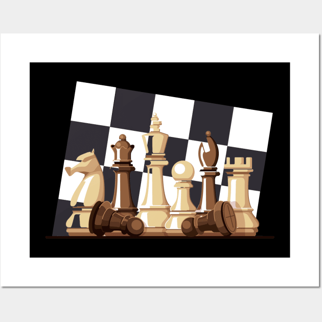 King and Queen Wall Art/Checkmate Chess Wall Art