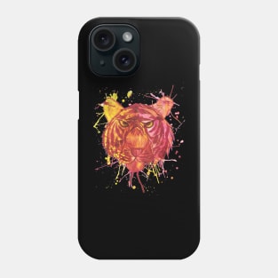 Tiger Contemporary Watercolor Splash Art Phone Case