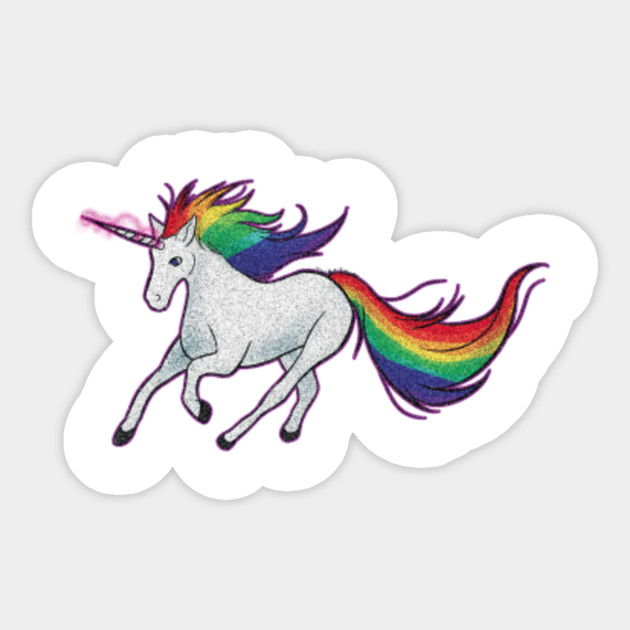 Sparkly Rainbow Unicorn Sparkly Rainbow Unicorn Sticker Teepublic Uk