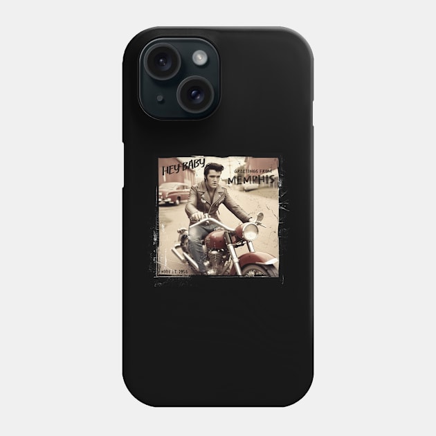 fifties biker Phone Case by Kingrocker Clothing