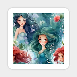 Mermaids Pattern 24 Magnet