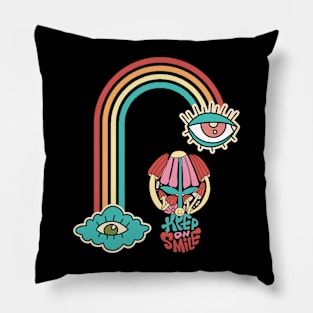 Retro Rainbow Pillow