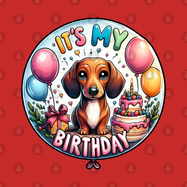 It's My Birthday Doxie Puppy by KarmicKal