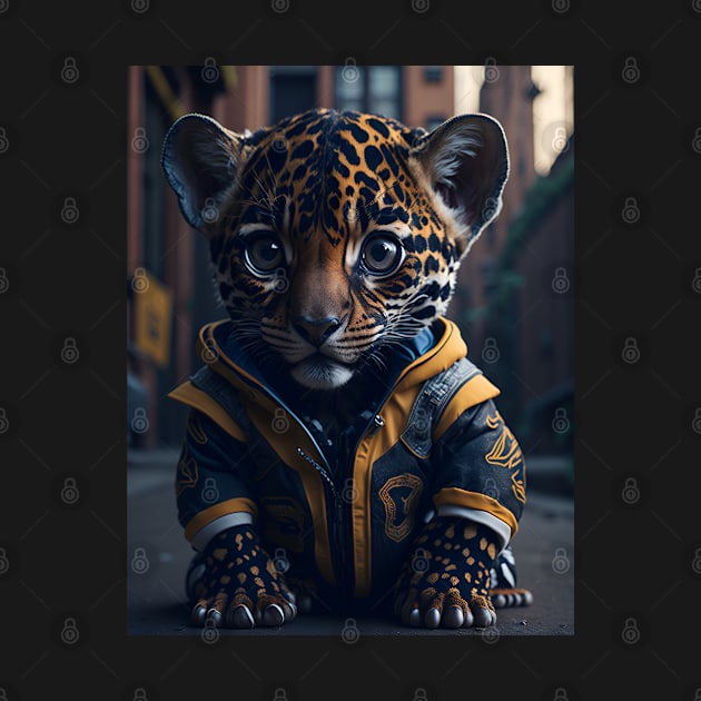 futuristic baby jaguar by Grimspencilart