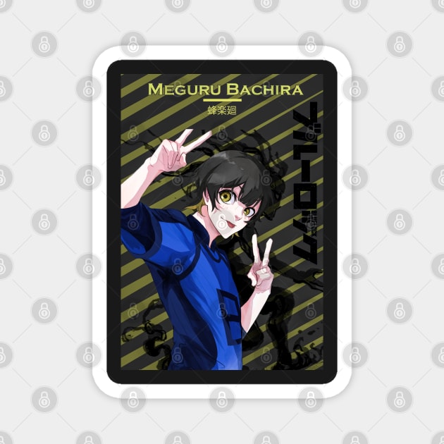 Blue Lock Anime Character Meguru Bachira Vintage Art - Blue Lock - Pin