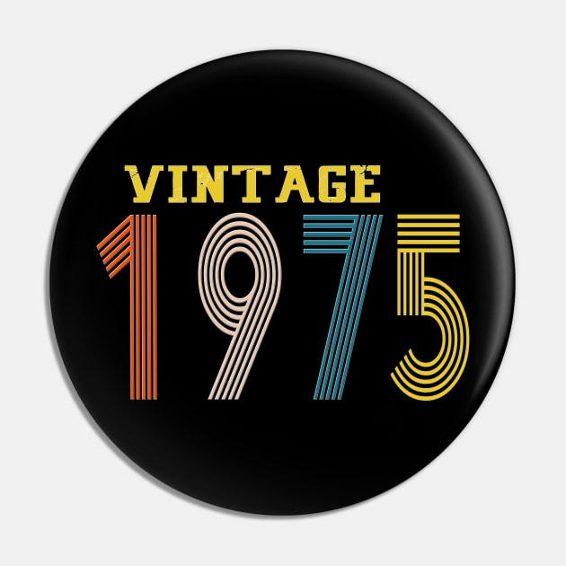 1975 vintage year retro Pin by Yoda