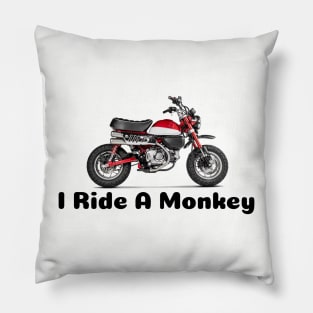 I Ride a Monkey - Monkey Motorcycle Shirt Pillow