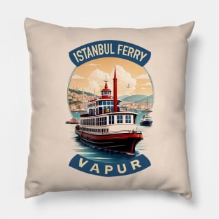 Istanbul ferry turkey Pillow