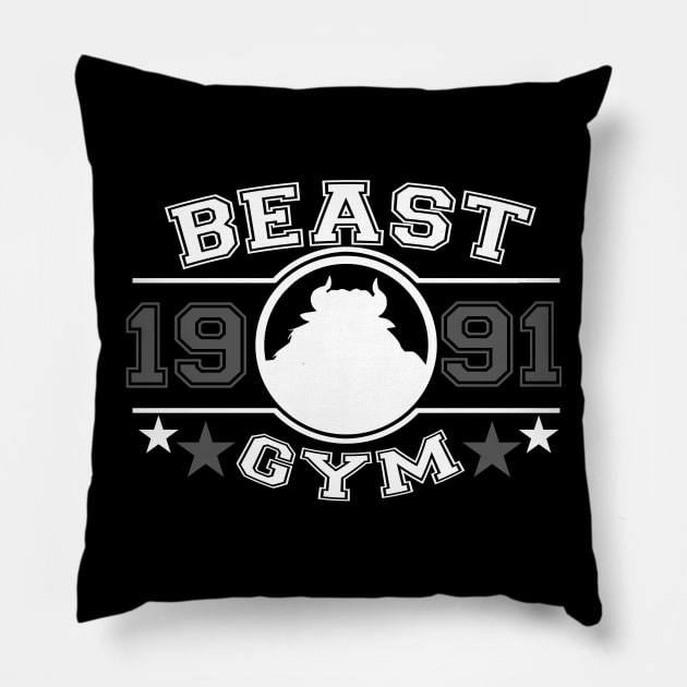 Beast Gym Pillow by shawnalizabeth