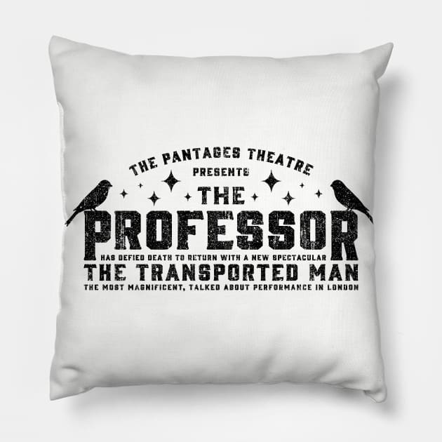 The Professor - The Prestige (Variant) Pillow by huckblade