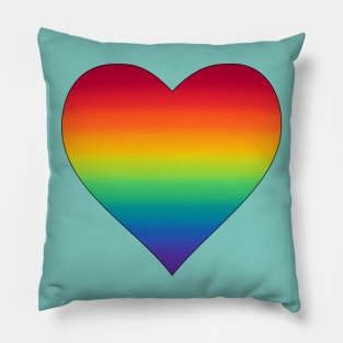 Rainbow Heart Pillow