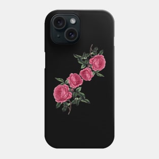 Pink mauve roses Phone Case