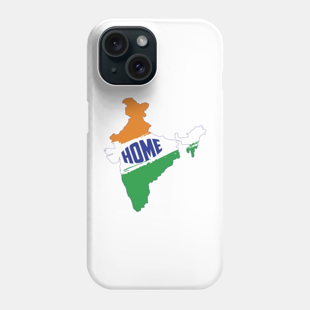 India is home Born in India. India Map Desi Patriotic Indian Phone Case by alltheprints