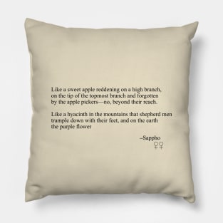 Sappho Poem (The Girl) (Apple) Pillow