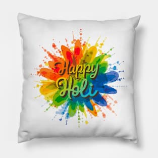 Happy Holi Celebration India Hindu Matching Men Women Kids Pillow