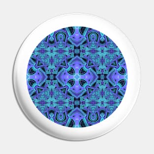 Aqua/Purple Mandala Design Pin