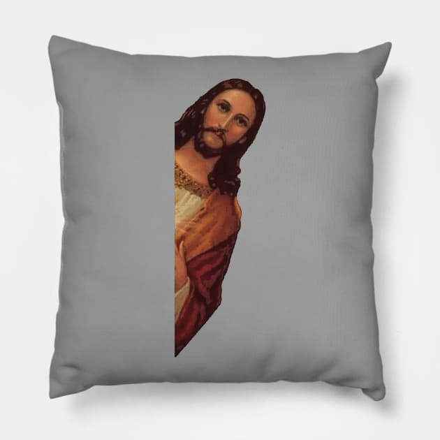 Jesus is Watching Pillow by Jamrock Designs