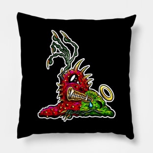 Good Vs Evil Cartoon Imaginary Devil Angel Monster Pillow