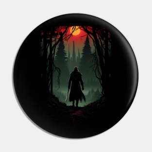 Sunset Monster Hunter II - Silhouette - Witcher Pin