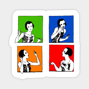 pop art flappers Magnet