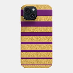 Gold Foil Stripes on Purple Phone Case