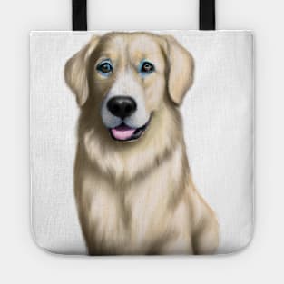 Cute Golden Retriever Drawing Tote