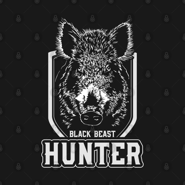 Wild Boar Hunter Animal Black Beast by wilsigns