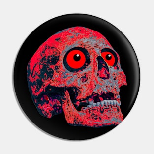 Halloween skull in red Pin
