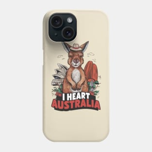 i heart australia Phone Case