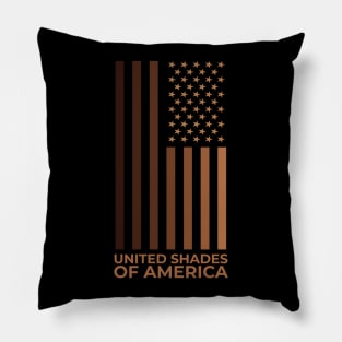 United Shades of America Melanin Black History Black Pride Pillow